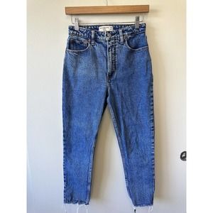 Abercrombie & Fitch The Skinny High Rise Curve Love Medium Wash Sz 26 2 Short